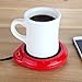 Home-X - Mug Warmer, Multipurpose Heating Pad for Desktop Heated Coffee & Tea or Candle & Wax Warmer, Red Finish