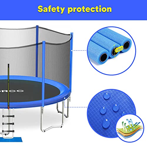 ORCC Trampoline 400 LBS Weight Capacity for Kids Adults, 15 14 12 10ft