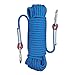 Aoneky 10 mm Static Outdoor Rock Climbing Rope, Fire Escape Safety Rappelling Rope (Blue 2, 65)