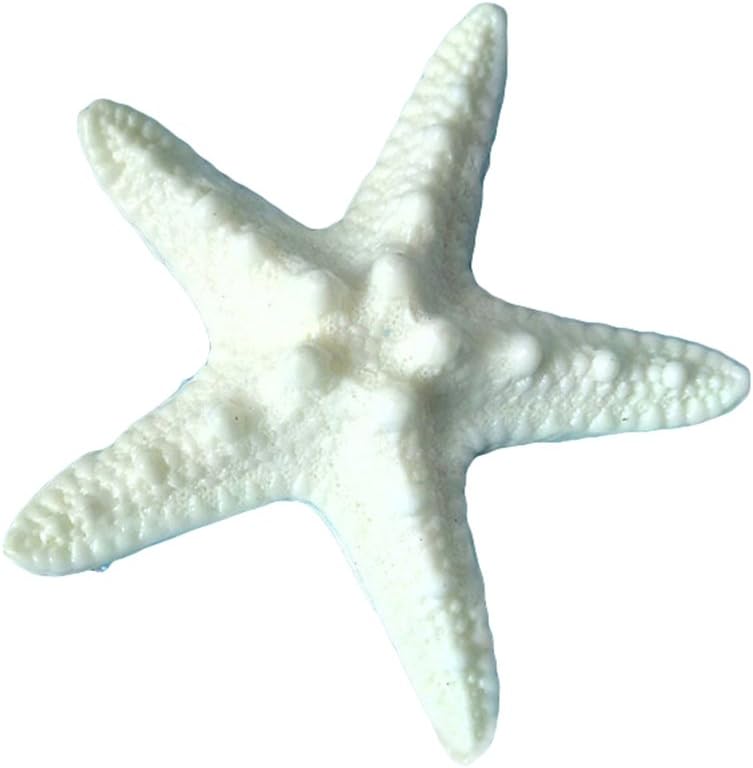 zhenleisier Miniature Garden Decoration,5Pcs Resin Starfishs Ornament Beach Ocean Sea Star Home Wall Party Decor Fairy Tale Garden Accessory Micro Landscape Bonsai Doll House Decor White