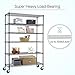 SUNCOO Wire Shelving Unit Storage Rack Metal Kitchen Metro Shelf Stainless Steel Heavy Duty Adjustable Shelves Black-6 tier-82 '' high L46 X W18 X H82
