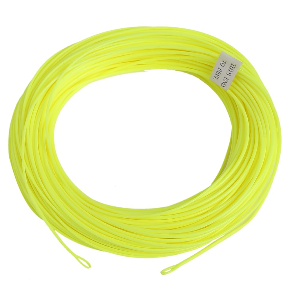 Kylebooker Floating 100FT Fly Fishing Line Weight Forward Design with Welded Loop (Yellow,6F)