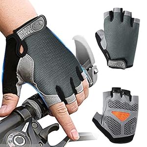 Inroserm Fietshandschoenen MTB Vingerloos voor Heren Dames, Mountainbike Handschoenen Antiship Schokabsorberende…