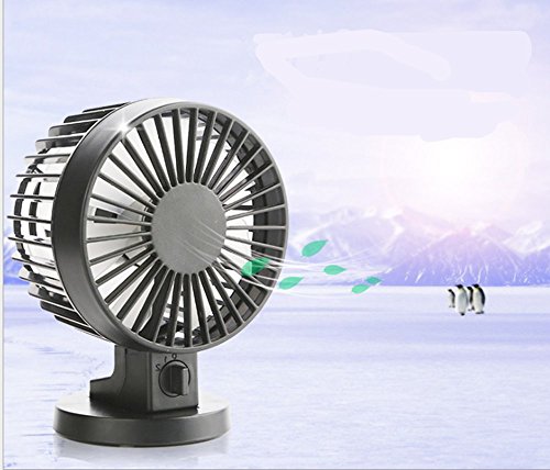 USB Personal Table Desk Fan,Portable Mini Quiet Cooling Fans with 2 Speeds for Desktop Summer Office Travel (Black)