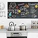 rabbitgoo Blackboard Wall Sticker Chalkboard Wall Paper Decal Large Adhesive Chalk Board Sticker Self Adhesive Wall Paper for Home Child Room School Office 17.7 x 78.7 inches with 5 Free Chalk Sticks