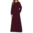 WSPLYSPJY Solid Color Zipper Abaya Muslim Dresses for Women Girls Pockets Islamic Prayer Clothes