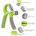 Hand Grip Strength Trainer Kit with 2 Hand Therapy Ball - Adjustable Resistance 22 to 88 Lbs - Non-Slip Gripper - Strengthening Exercises - Relieve Stress and Anxiety (Green Color)