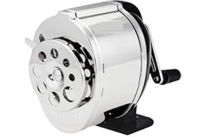 UEYGHEP Wall Mount Pencil Sharpener Manual- Desktop& Wall Installation, 8 Hole Sizes, Manual Pencil Sharpening Tool