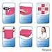 Royexe - Storage Cubes - (Set of 8) Storage Baskets | Features Dual Handles & 10 Label Window Cards | Cube Storage Bins | Foldable Fabric Closet Shelf Organizer | Drawer Organizers and Storage (Pink)