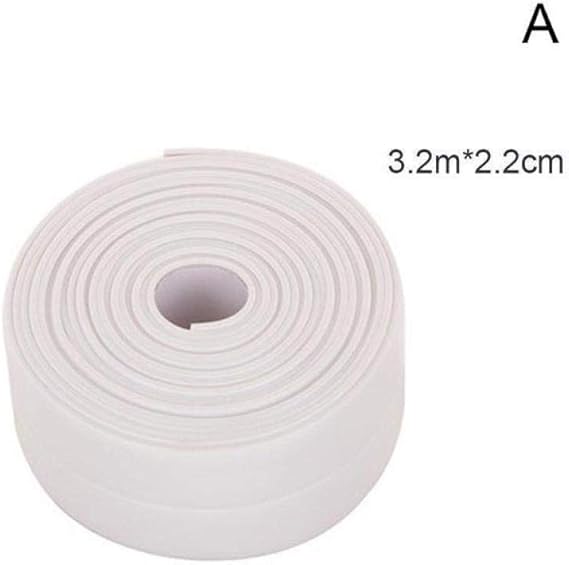 NLFD 2.2x320cm Tira de Sellado Baño Ducha Lavabo Baño Calafateo