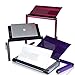 Furinno Adjustable Vented Laptop Table Laptop Computer Desk Portable Bed Tray Book Stand Multifuctional & Ergonomics Design Dual Layer Tabletop up to 17