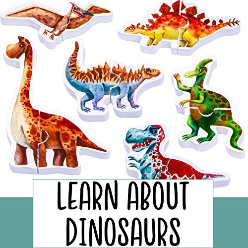 Jaques of London Dinosaurier holzspielzeug Puzzle – Ideales Kleinkind Dinosaurier Spielzeug, Holz Puzzle ab 3 4 5 6… – Bild 4