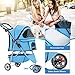 BestPet New Pet Stroller Cat Dog Cage 3 Wheels Stroller Travel Folding Carrier T13 (Renewed)thumb 4