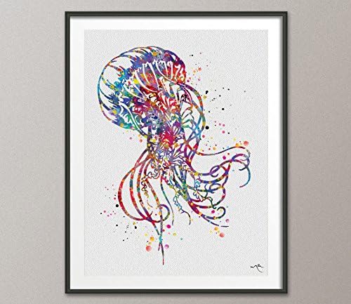 Amazon Com Medusas Acuarela Pintura Impresion Art Impresion