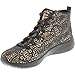 Skechers Women's Burst Seeing Stars High Top,Black/Gold,US 8.5 M