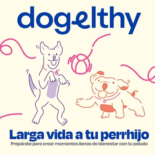 Dogelthy Multivitamin 20 en 1. Suplemento para Perros con con Glucosamina, Complejo B, Aceite de Krill, Vitaminas y Antioxidantes en Polvo. Complemento para Croquetas o Dieta Barf Sabor Cerdo de 270g