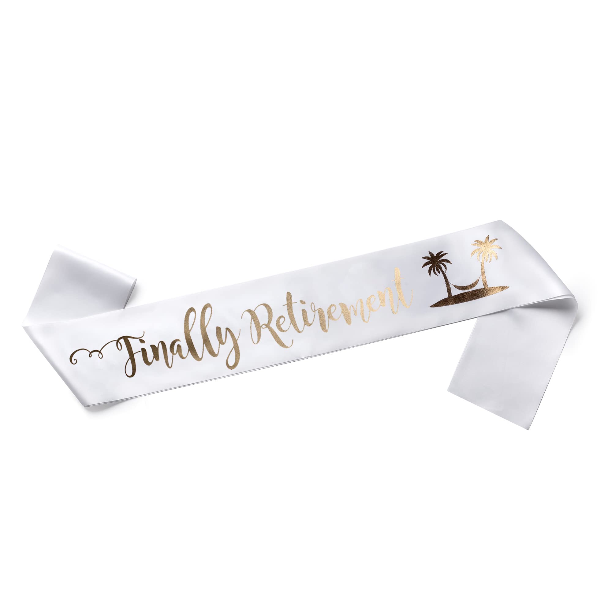OMISS Sash to Celebrate Retirement - White and Gold Sash - Sash Retirement