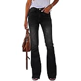 Koinshha Womens High Waisted Jeans Flare Stretch Boyfriend Bootcut Casual Denim Pants