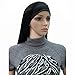 Aimole Long Straight 3/4 Women's Wigs Hair Piece Synthetic Hair with Black Headband(1-Black)