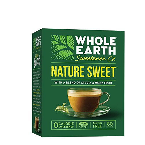 Whole Earth Sweetener, Nature Sweet Stevia & Monk Fruit Blend, 80Count