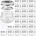 KAMOTA Mason Jars 4 oz With Regular Silver Lids and Bands, Ideal for Jam, Honey, Wedding Favors, Shower Favors, Baby Foods, DIY Spice Jars, 24 PACK, 30 Whiteboard Labels Included