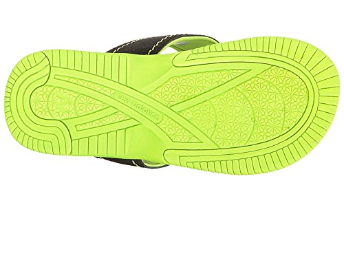 New Balance Boys' Mojo Thong Flip Flop, Black/Lime, 13 M US Little Kid - Thumbnail 2
