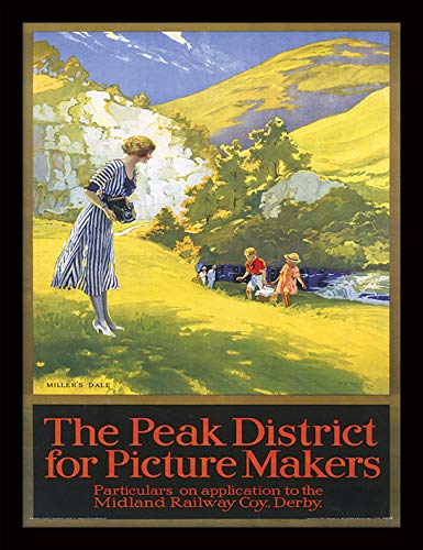 National Railway Museum 30x40cm Framed Print - Peak District (For Picture Makers by Charles E Turner)