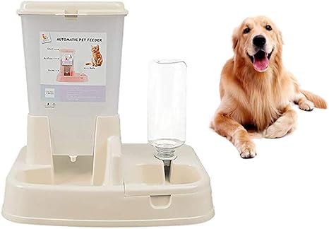 Toruiwa Distributeur Croquettes Pour Chat Er Chien Distributeur Eau Pour Chat Er Chien Gamelle Fonctions 2 En 1 De Nourritures Eaux
