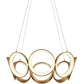 Kuzco Lighting CH94824-AN OROS Chandelier LED, Antique Brass