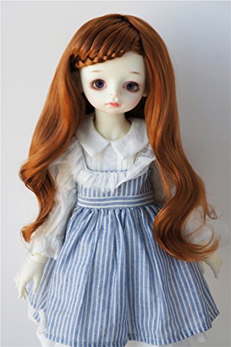JD204 9-10inch(23-25cm) Carrot Lady Braid Curly BJD Doll Wigs Blythe Size Synthetic Mohair Wig BJD Wigs 9-10inch Doll Accessories