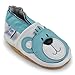 Petit Marin Beautiful Soft Leather Baby Shoes with Suede Soles – Toddler / Infant Shoes - Crib Shoes – Baby First Walking Shoes - Pre-walker Shoes - Blue Bear - 12-18 Months (20 Designs)