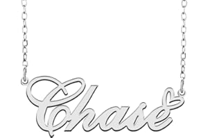 RONKAHSHOW Custom Name Necklace Customized Personalized Pendant Name Necklace with Heart Name Necklace for Women Best Gift for Girl Birthday Mother’day Christmas wedding