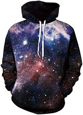 Matterin Christiao New Fashion 3D Space Galaxy Sweats Mens Womens Hoodies With Hat Printing Stars Nebula Hoodies Tops L