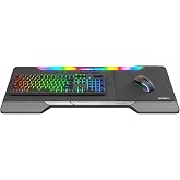 Couchmaster Lapboard&sup3; with HORIZONLIGHT RGB Bar, Ultimate Ergonomic USB-Hub Gaming Lap Board for Couch and Bed, Large, Stable and Compatible with All Keyboards and Mice, Laptops, PCs, PS4/5, Xbox
