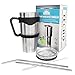 Techo 30 oz Stainless Steel Insulated Tumbler Coffee Travel Mug with Lid and Straws for Hot and Cold Drink