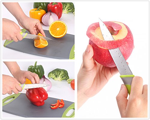 Kitchen Scissors 3-Piece Set WELLSTAR, Spring Loaded Poultry Shears, Heavy Duty Multipurpose Chicken Scissors, Ultra Sharp Utility Knife with Safety Blade Cover, Stainless Steel Kitchen Shears Set