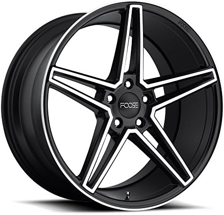 20" Inch Foose Voss Black Machine Face Wheels Rims Only | Set of 4 | CARS INIFINITY AUDI MERCEDES BMW DODGE CHEVY CHRYSLER
