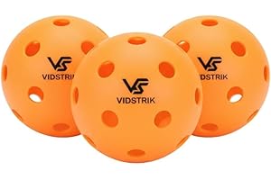 Indoor Pickleball Balls Set of 3 – USAPA Standard – 26-Hole Design for Indoor Play – Precision Bounce & Control – Durable Smo