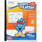 Mead Learn to Letter with Raised Ruling Writing Tablet, 40 Sheets of 8 X 10-inch, White (MEA48170-SN)