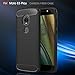 Moto E5 Play Case, Moto E5 Cruise Case with HD Screen Protector UCC Frosted Shield Luxury Slim TPU Bumper Cover Carbon Fiber Design and Anti-Scratch and Non-Slip Cover for Moto E5 Play Black