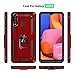 Newseego Compatible with Samsung Galaxy A20S Case, (Not Fit A20) Armor Dual Layer 2 in 1 and 360 Degree Rotating Metal Ring Holder Kickstand & Shock & Scratch Support Shockproof Hard Cover –Red