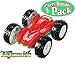 Toysmith Double Sided Stunt Flip Cars (Friction Powered) Party Set Bundle with Exclusive 