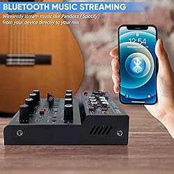 Professional Wireless DJ Audio Mixer - 4 Channel