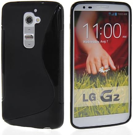KCASE S-line Flexible Gel TPU Soft Silicone Back Case Cover For LG G2 Black
