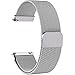 7 Colors for Quick Release Watch Strap, Fullmosa Magnetic Closure Stainless Steel Watch Band Replacement Strap for 22mm Silver