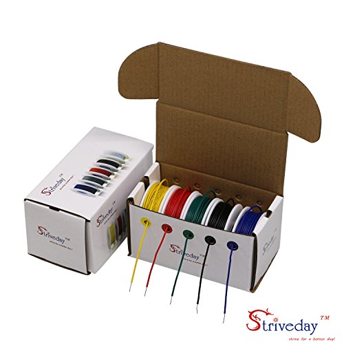 Striveday™ 20 AWG Hook Up Wire 1007 PVC Solid wire Kit box Electric wire 20 gauge 300V Cable (19.6ft Each Color) - Thumbnail 7