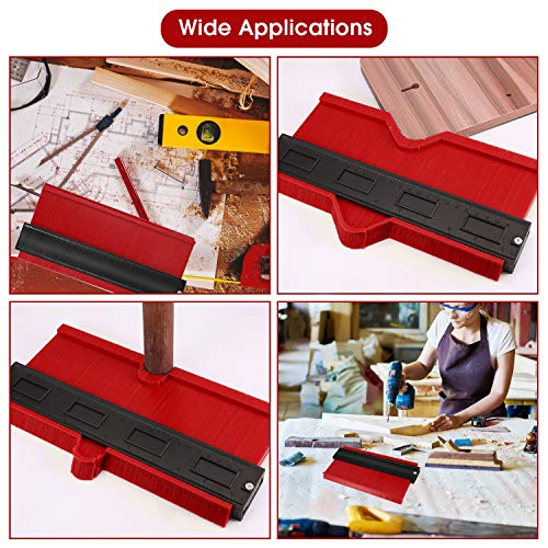 KEGOUU Contour Gauge 10 Inch Profile Gauge Measure Ruler Contour Duplicator for Precise Measurement Tiling Laminate Wood Marking Tool - Thumbnail 6