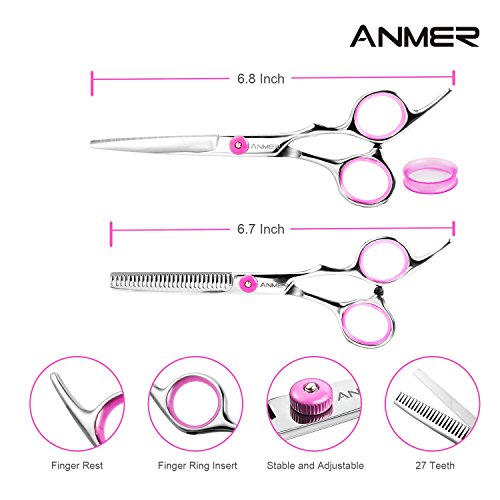 ANMER-Pet-Grooming-Scissors-Kits4-pairs-For-Body-Face-Ear-Nose-Paw-for-Small-Medium-Large-Dogs-and-Cats-Sharp-and-Strong-Stainless-Steel-Blade-without-Harmful-to-Dogs-and-Cats