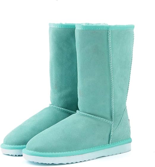 Amazon Com Suqiaoqiao Genuine Leather Fur Snow Boots Women Top Australia Boots Winter Boots For Women Warm Boots Green 8 Home Kitchen