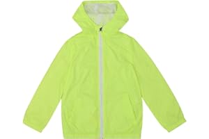 Lansbojun Boys Girls Rain Jacket Waterproof Windbreaker Lightweight Coat Kids Raincoat Outerwear
